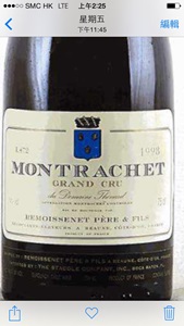 Remoissenet Père & Fils, Montrachet Grand Cru 1998